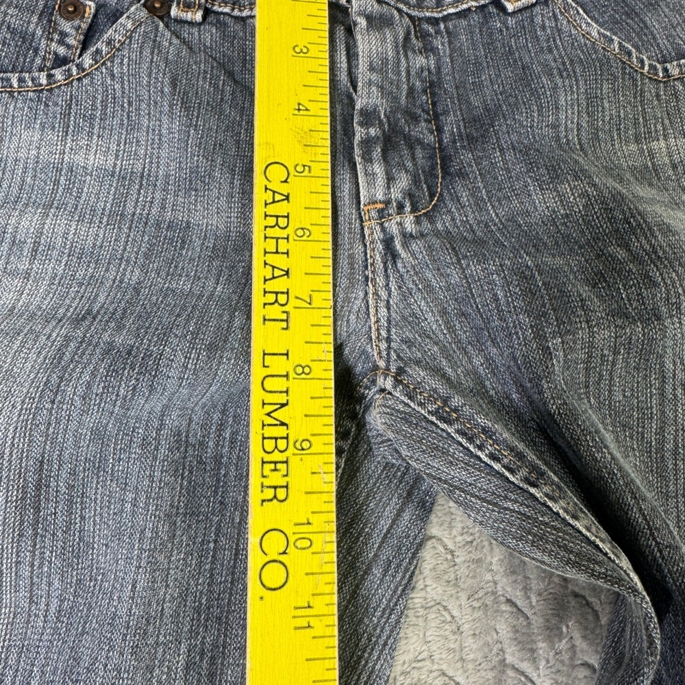 Silver Jeans Womens 31x30 Blackish Blue Denim Slit Hem Y2K Low Rise Canada Made - Picture 7 of 12